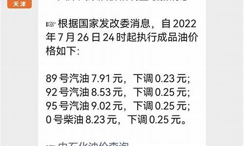 天津油价调整最新消息价格查询表_天津油价格是多少